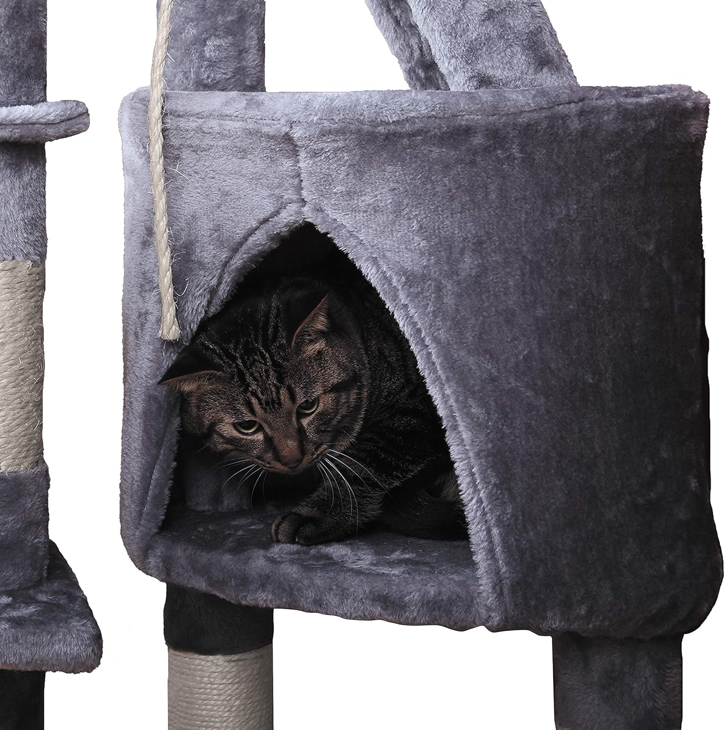 120cm Cat Tree for Indoor Cats with Condo and Hammock