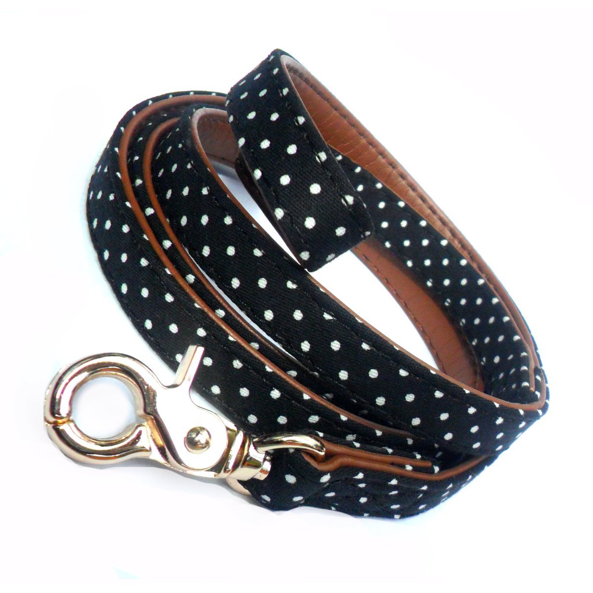 Polka Dot Fabric Dog Lead