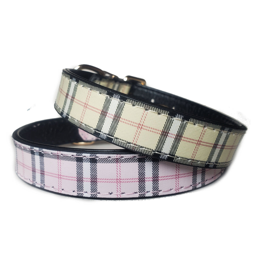 Tartan Check Dog Collars 10½ - 18"