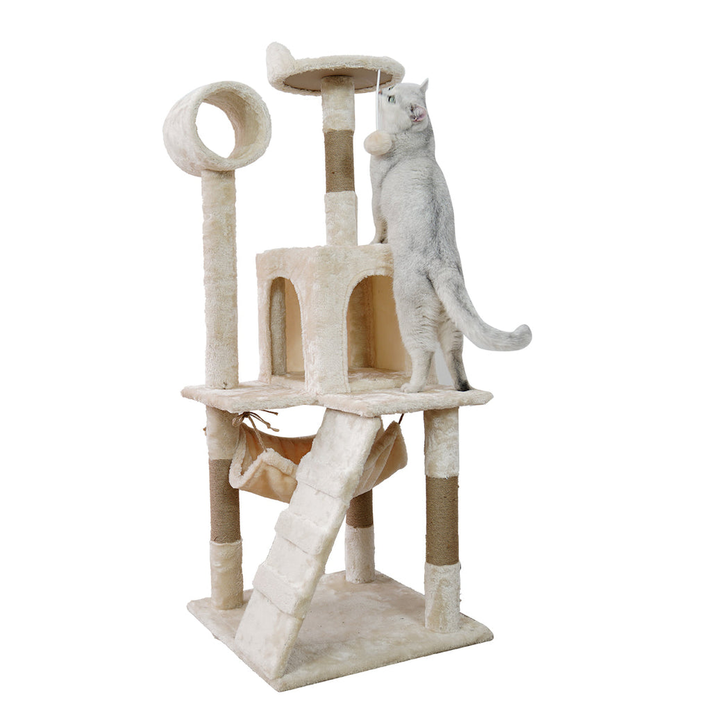 135cm Cat Tree Scratching Post - Beige