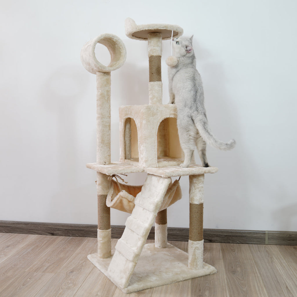135cm Cat Tree Scratching Post - Beige