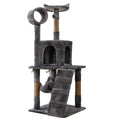 NNEDPE 135cm Cat Tree Scratching Post - Dark Grey